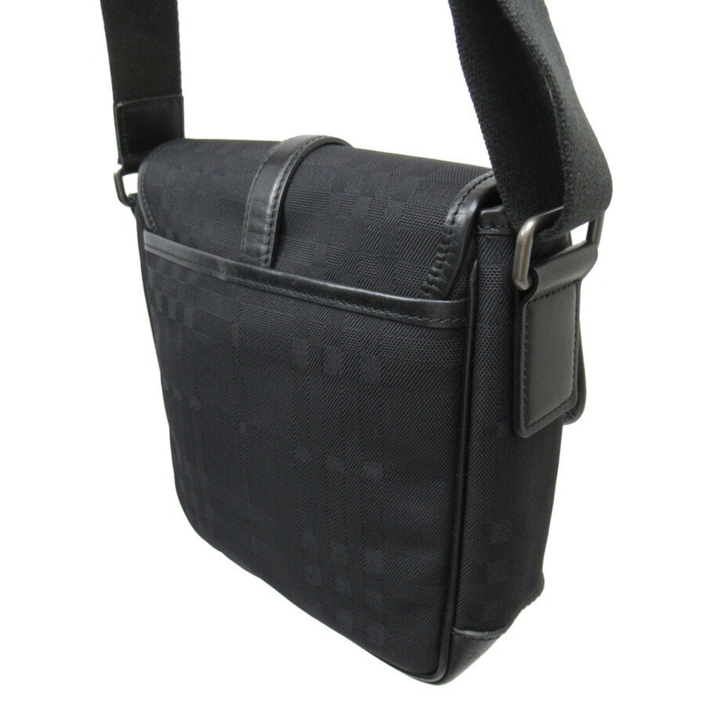 Burberry Crossbody Shoulder Bag Black Canvas Leather - Picture 3 of 3